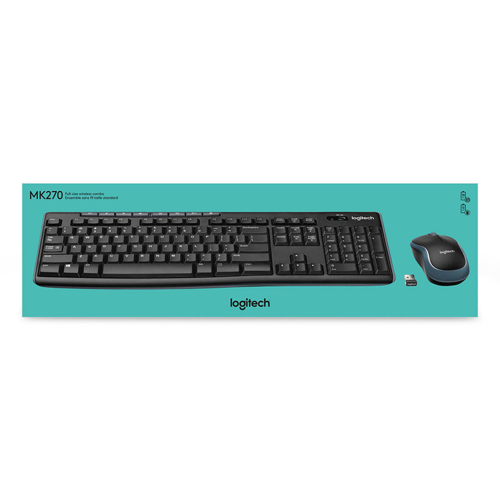 LOGITECH SOURIS + CLAVIER ORDINATEUR MK270 – Image 5