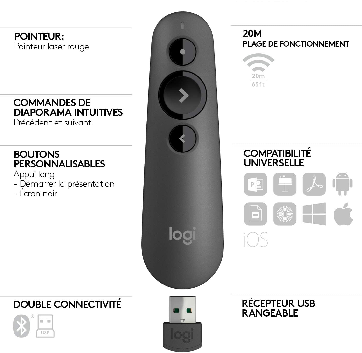 LOGITECH POINTEUR LASER R500 – Image 2