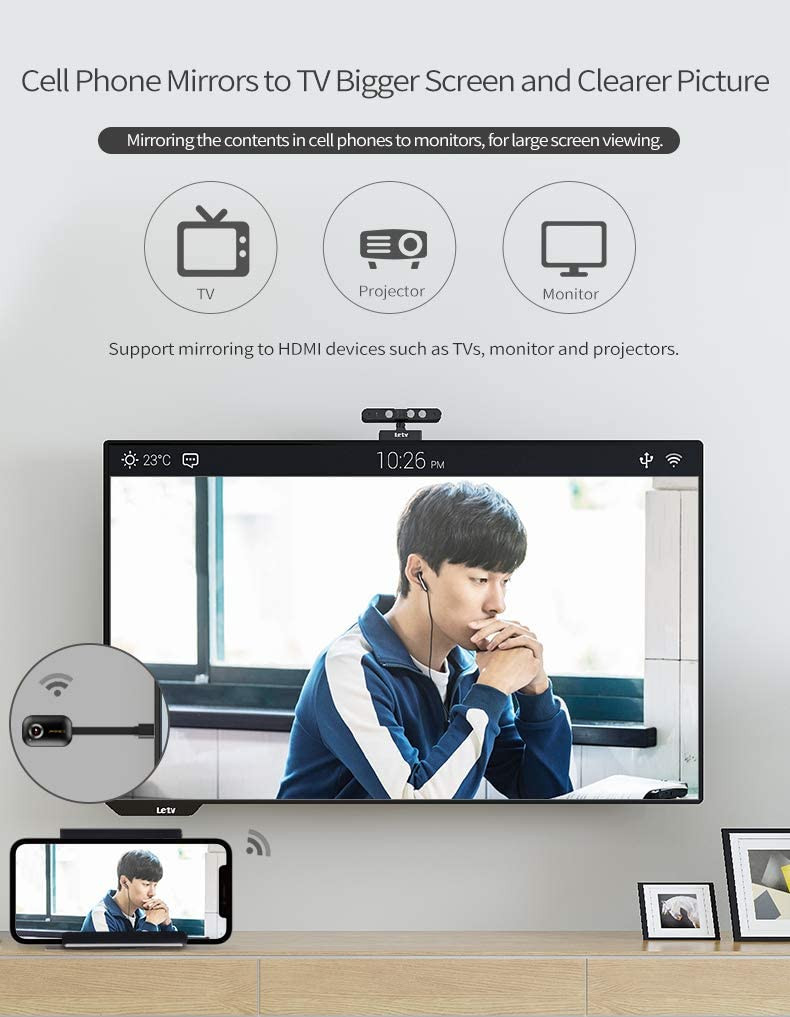 MIRASCREEN WIRELESS DISPLAY DONGLE 4K UHD 5G DUAL BAND/G9 PLUS – Image 5