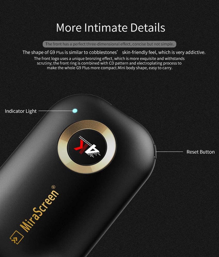 MIRASCREEN WIRELESS DISPLAY DONGLE 4K UHD 5G DUAL BAND/G9 PLUS – Image 3