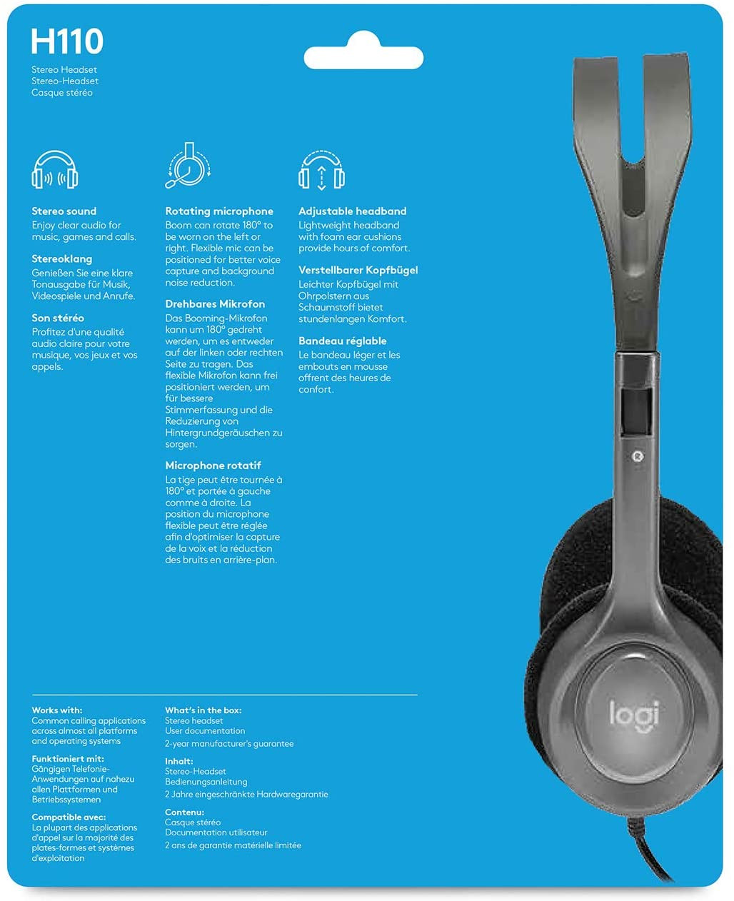 Casque stéréo Logitech H110 – Image 5