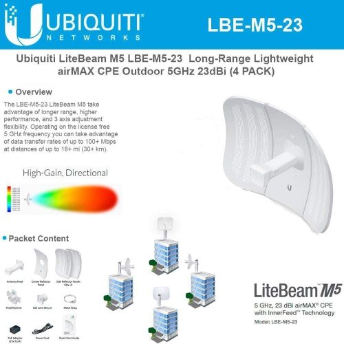 Alternative view of UBIQUITI LITEBEAM LBE-M5-23 ACCESS POINT WIFI EXTERIEUR 23DBI