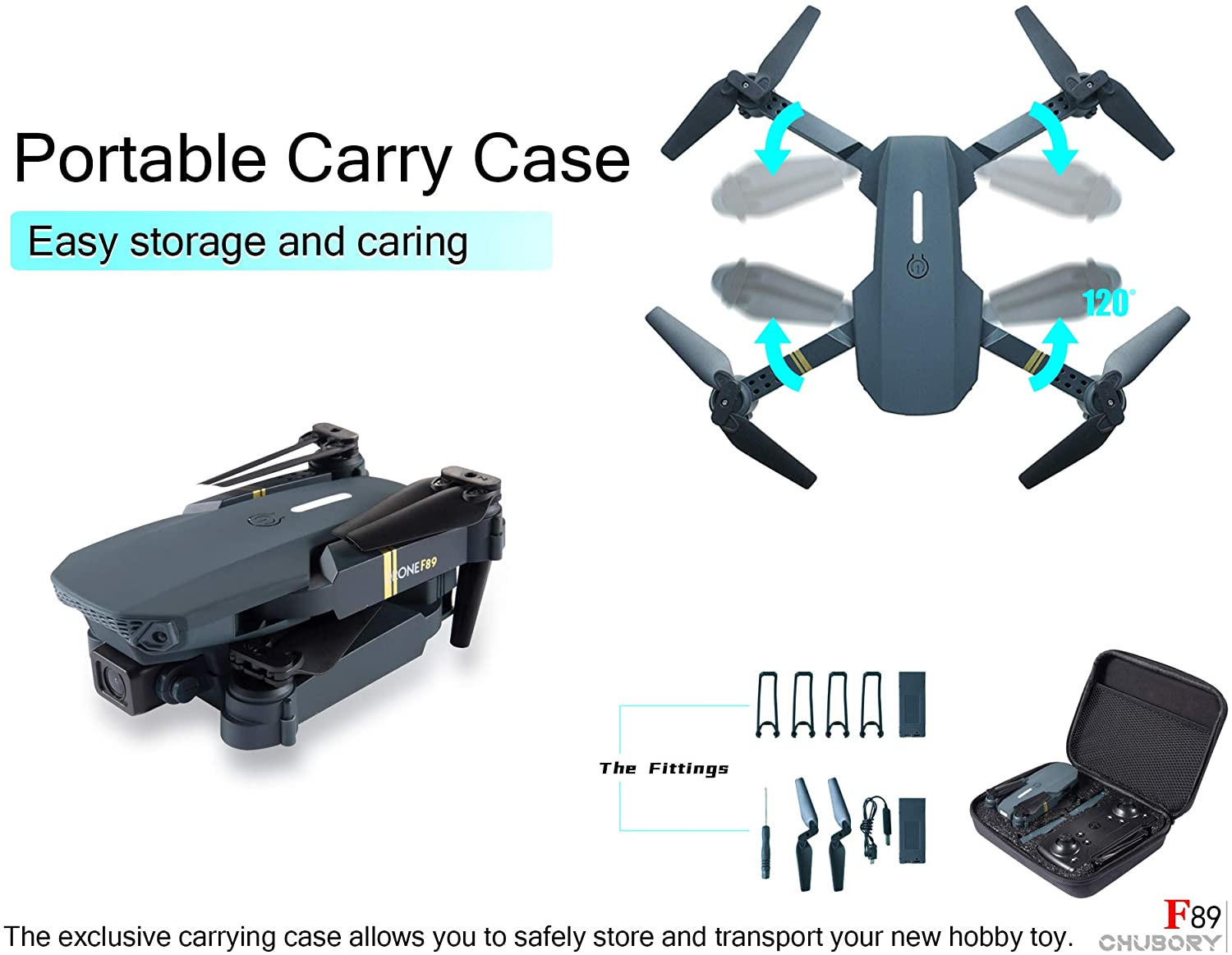 Drone CHUBORY pour débutants Drones WiFI FPV (CHUBORY F89) – Image 7