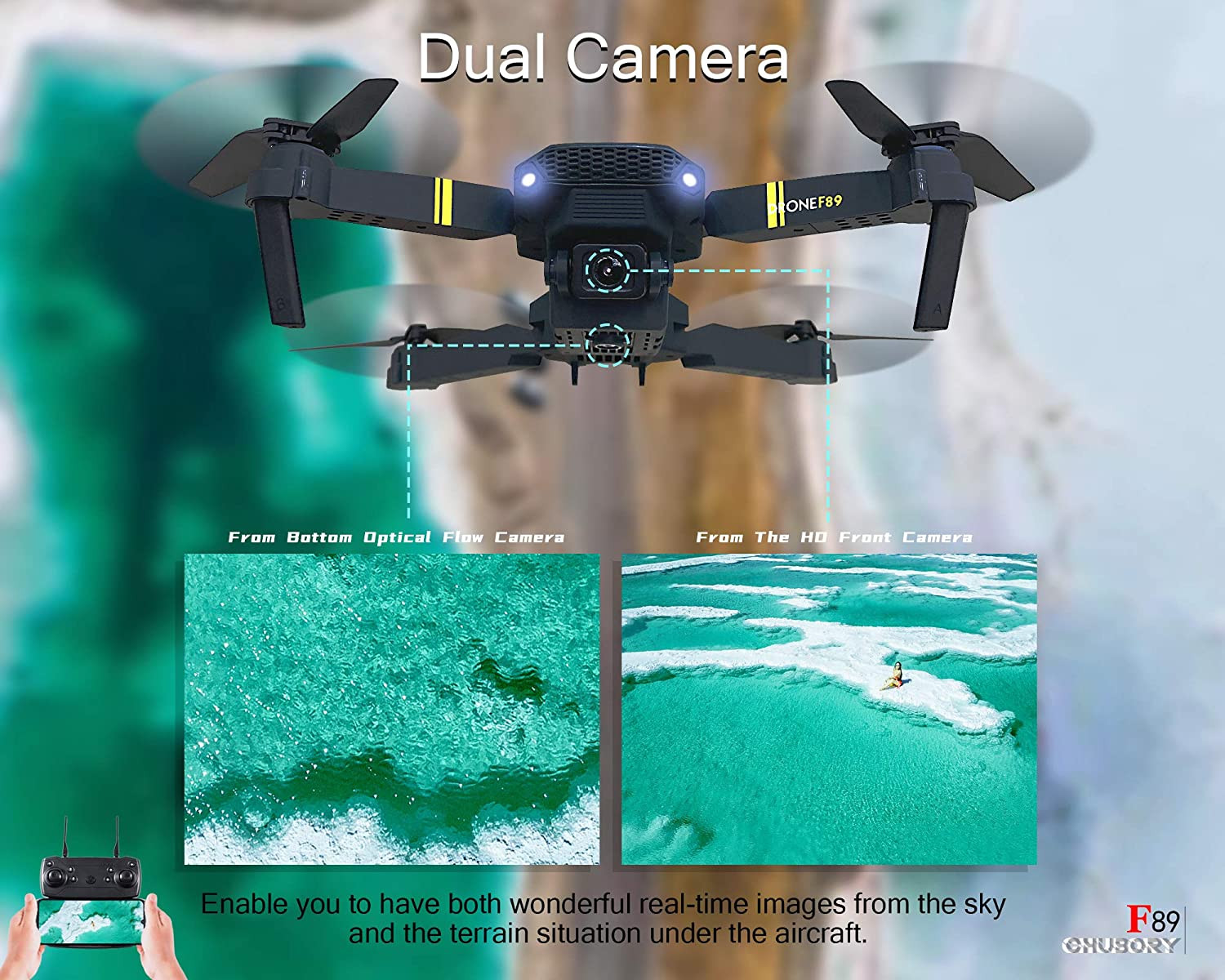 Drone CHUBORY pour débutants Drones WiFI FPV (CHUBORY F89) – Image 4