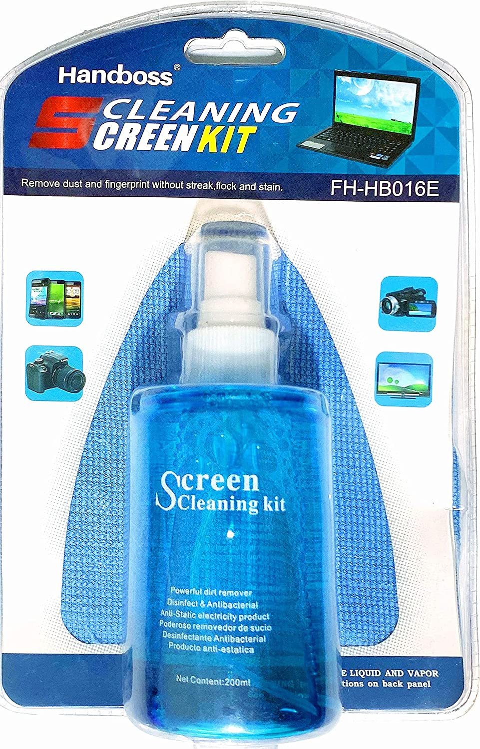 Kit de nettoyage d'écran anti-rayures anti-bactérien Handboss FH-HB016E