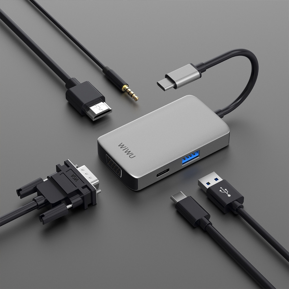WIWU ALPHA 5 IN 1 USB-C HUB A513HVP