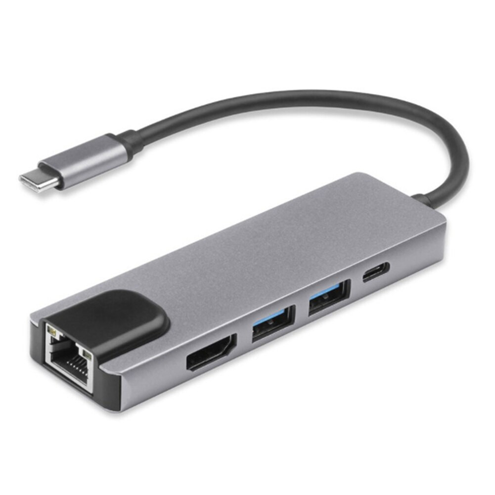 ADAPTER 5 IN 1 YX-8805 USB-C TO LAN PD+USB3.0*2+HD – Image 4