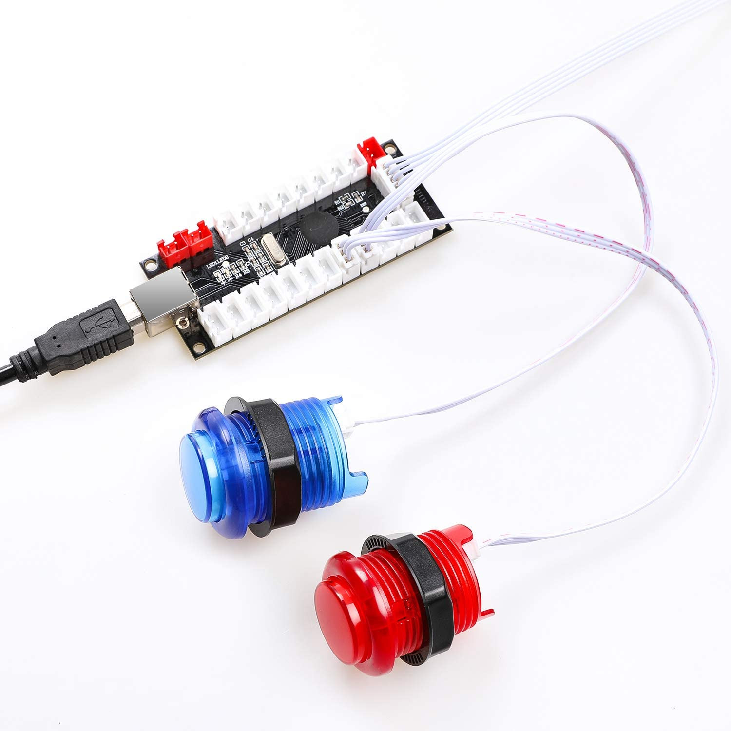 Kit de bricolage d'arcade LED Qenker à 2 joueurs pour jeu PC USB MAME DIY et contrôleur rétro Raspberry Pi DIY – Image 4