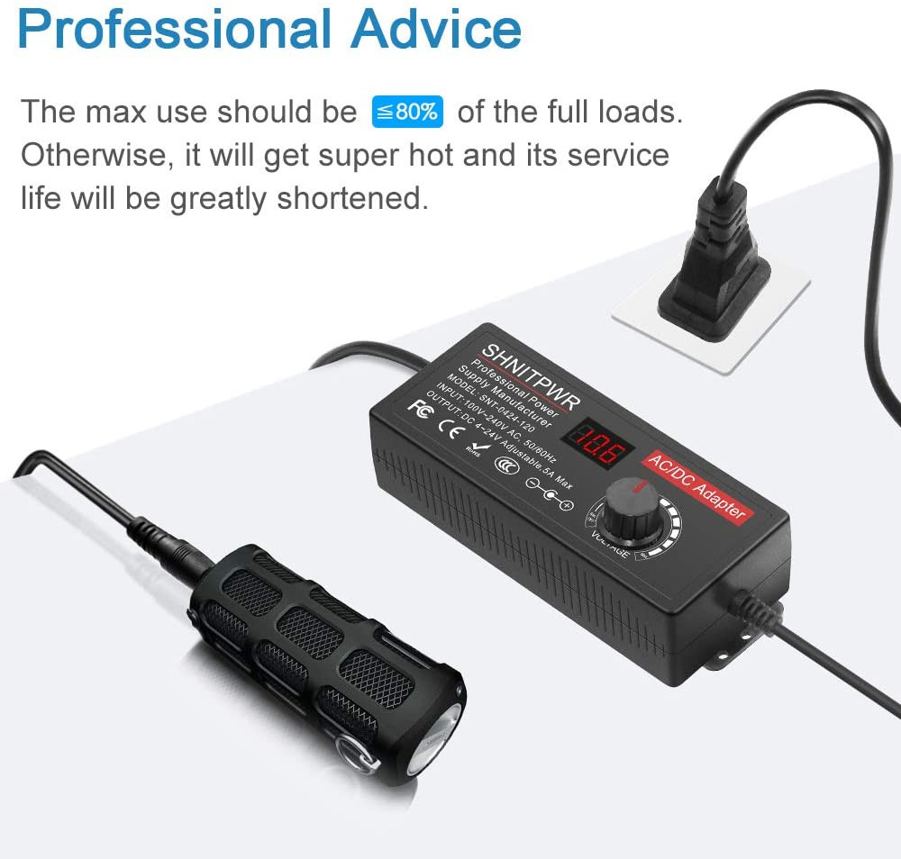 Adaptateur secteur 120W Adaptateur secteur universel 4V 5V 6V 9V 12V 15V 18V 19V 20V 24V Alimentation à découpage réglable – Image 7
