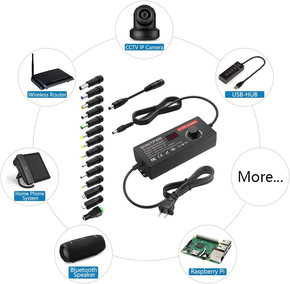 Adaptateur secteur 120W Adaptateur secteur universel 4V 5V 6V 9V 12V 15V 18V 19V 20V 24V Alimentation à découpage réglable – Image 6