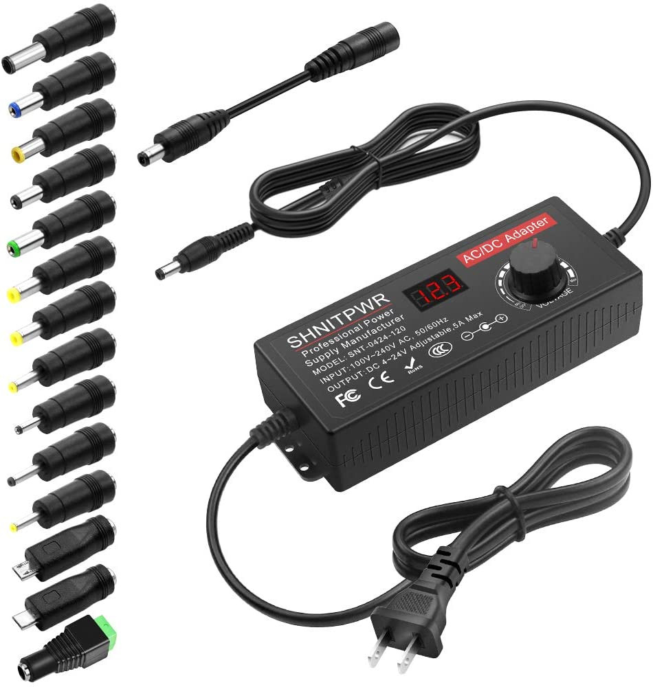 Adaptateur secteur 120W Adaptateur secteur universel 4V 5V 6V 9V 12V 15V 18V 19V 20V 24V Alimentation à découpage réglable