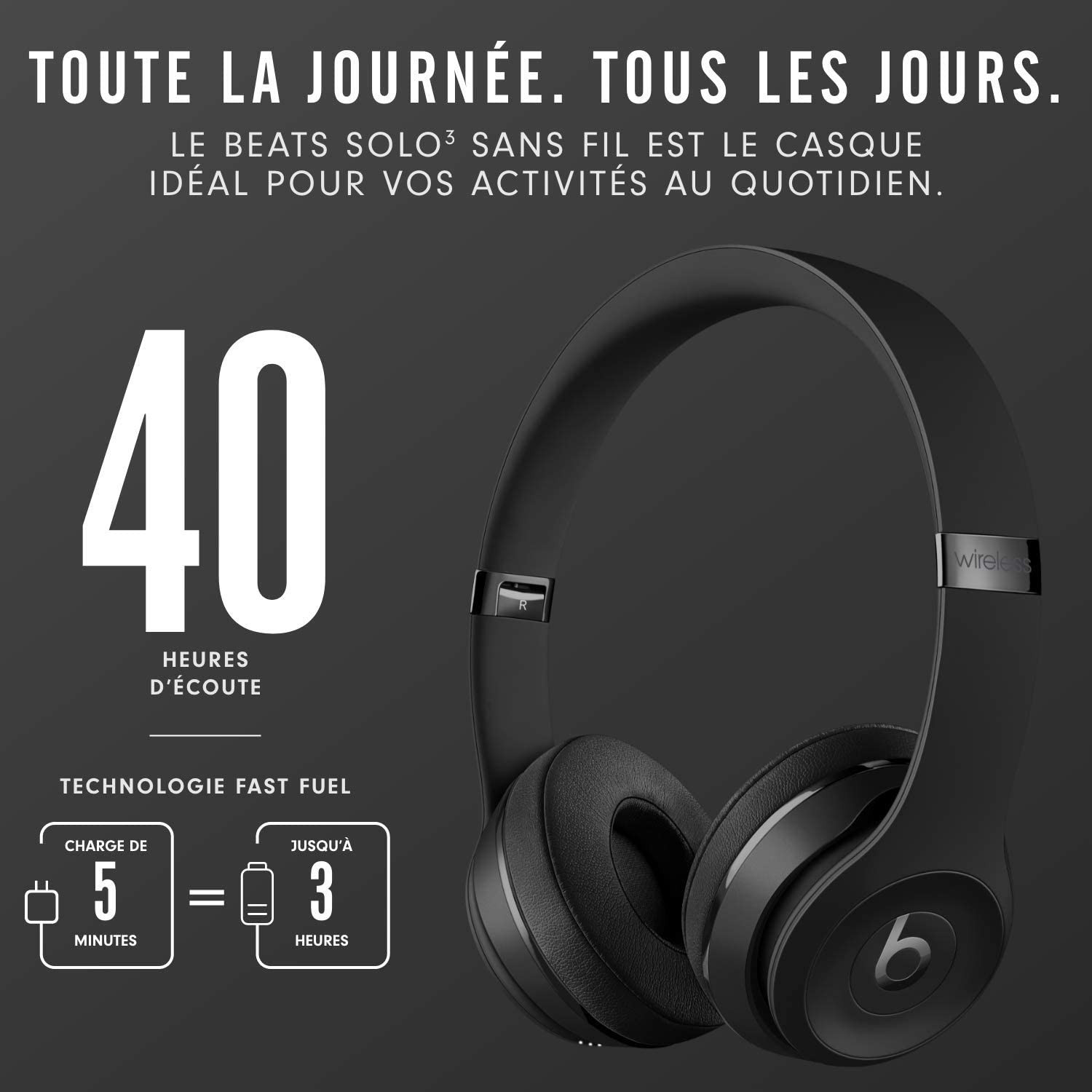 Casque Supra-auriculaire Beats Solo3 sans Fil – Image 5