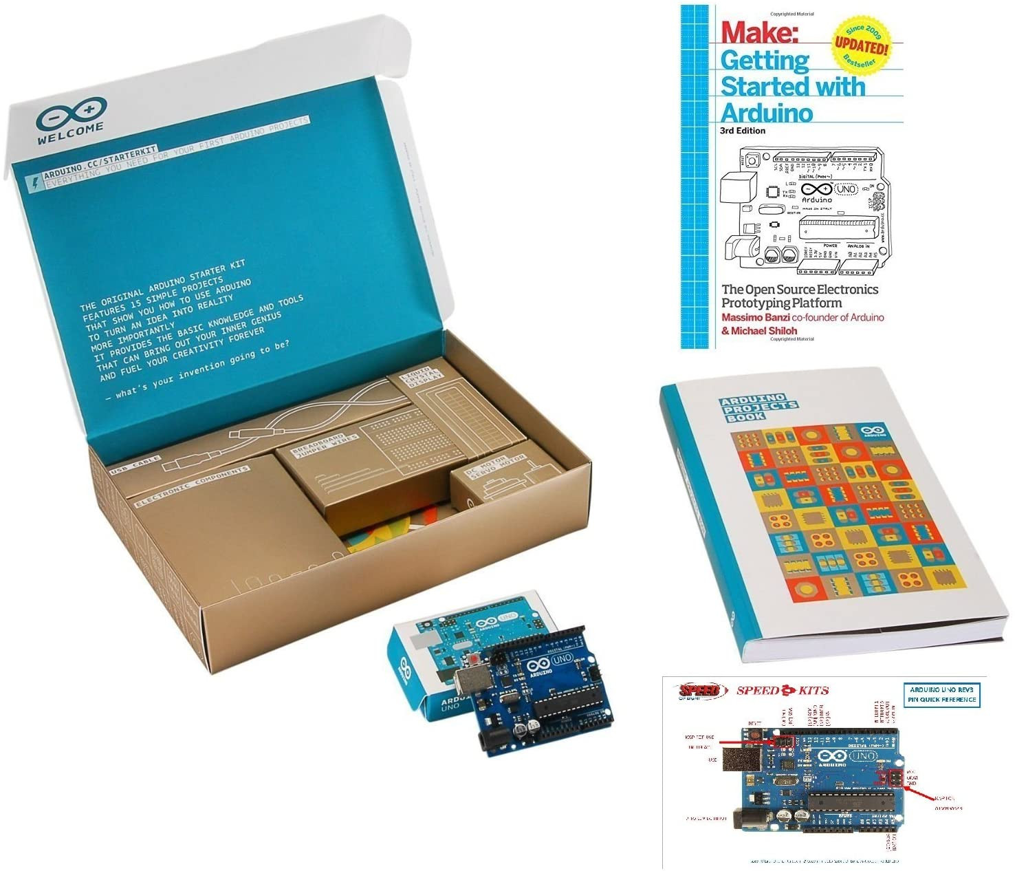 Arduino The Official Starter Kit Deluxe Bundle with Make Platform 3rd Edition Book – Image 2