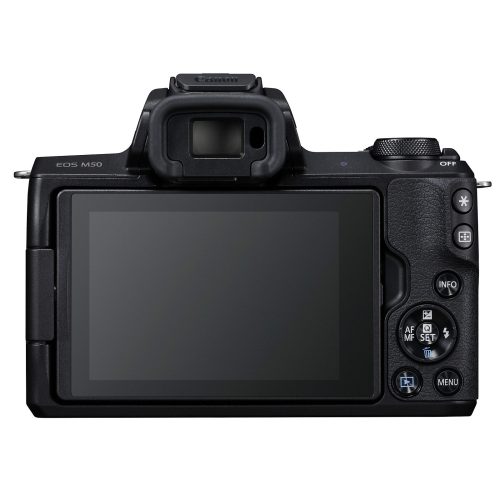 Alternative view of Canon EOS M50 Noir + EF-M 15-45 mm IS STM Noir + SB130 + SanDisk SD 16 Go