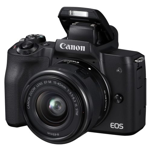 Canon EOS M50 Noir + EF-M 15-45 mm IS STM Noir + SB130 + SanDisk SD 16 Go