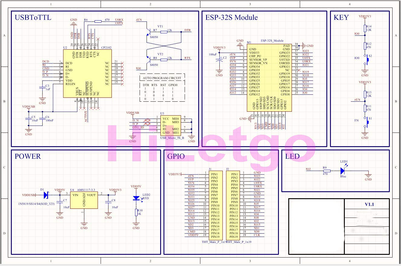 Carte de développement ESP-WROOM-32 ESP-32S Wi-Fi Bluetooth 4 Mo (CP2102 + 38 broches + Microcontrôleur) – Image 5