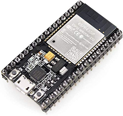 Carte de développement ESP-WROOM-32 ESP-32S Wi-Fi Bluetooth 4 Mo (CP2102 + 38 broches + Microcontrôleur)