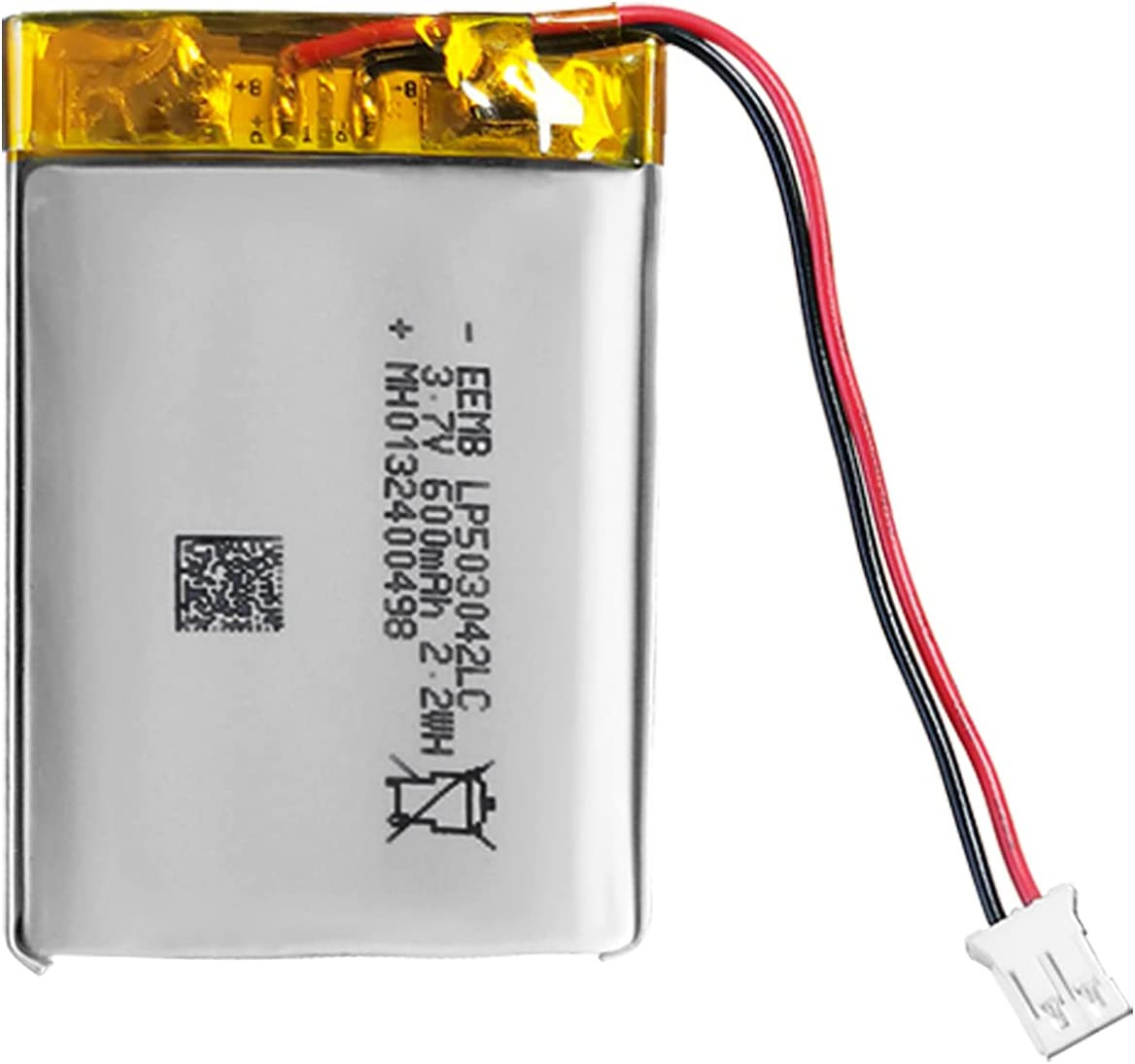 Batterie Lipo EEMB 3.7V 600mAh 503042 rechargeable avec connecteur JST