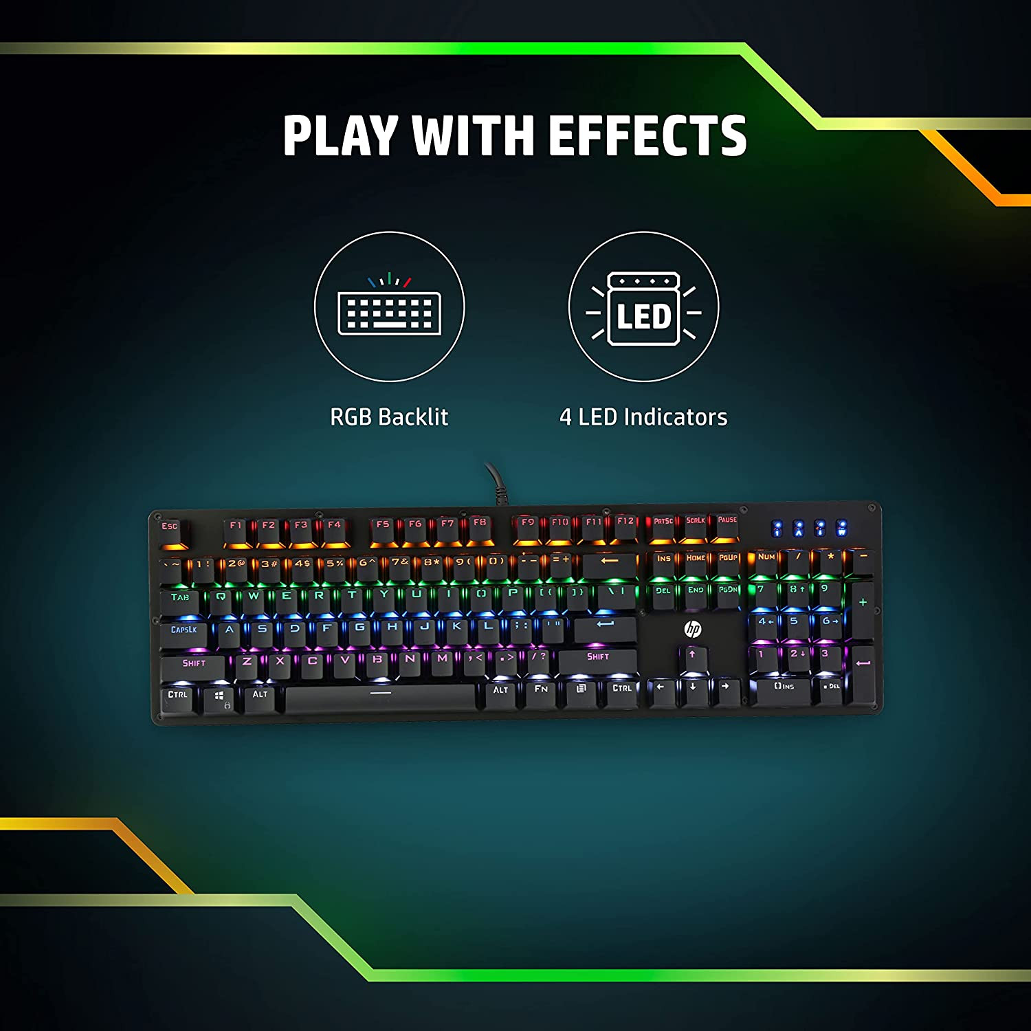 HP CLAVIER ORDINATEUR AVEC FIL HP GK100 ORIGINAL – Image 2