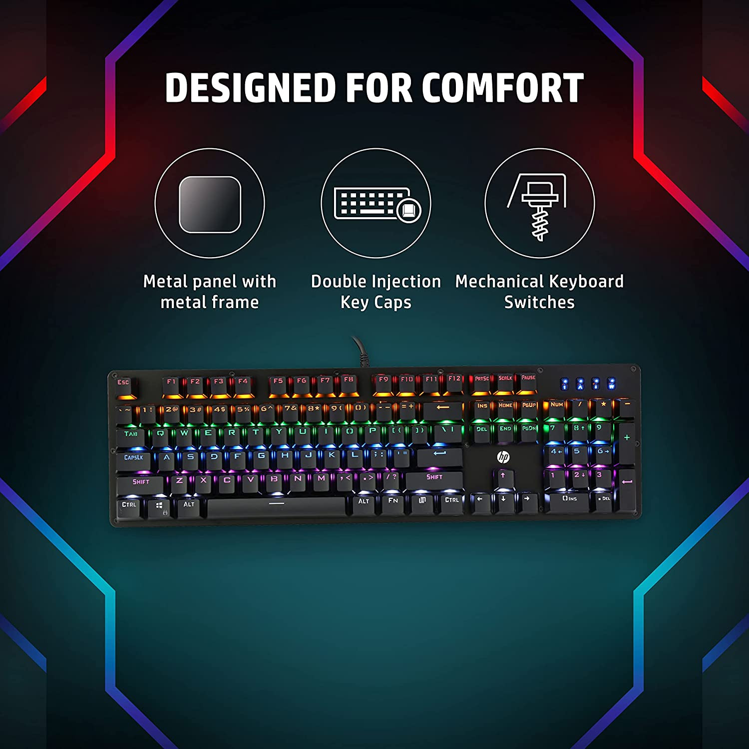 HP CLAVIER ORDINATEUR AVEC FIL HP GK100 ORIGINAL – Image 5