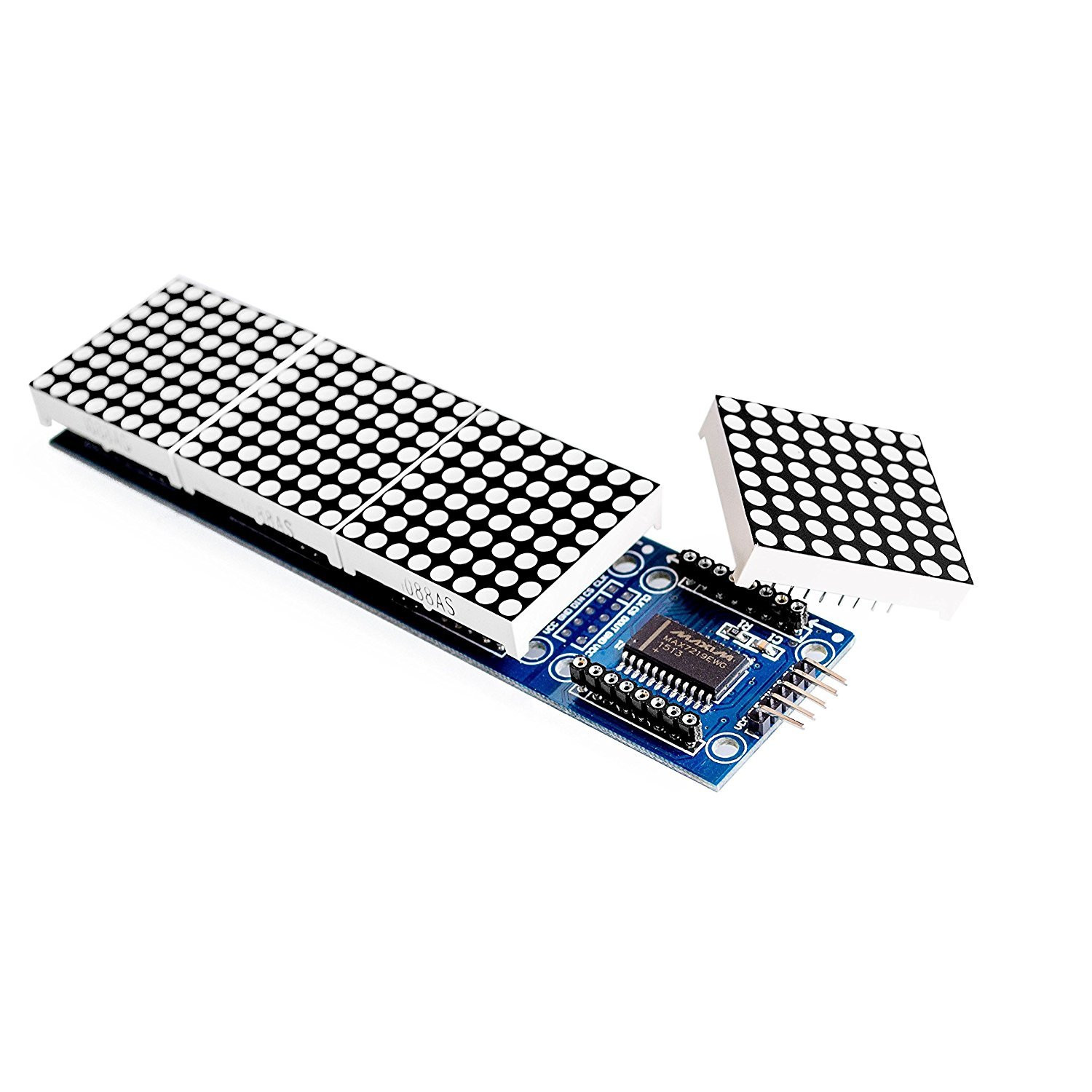 Module matriciel HiLetgo MAX7219 pour microcontrôleur Arduino Affichage 4 en 1 avec ligne 5 broches – Image 3