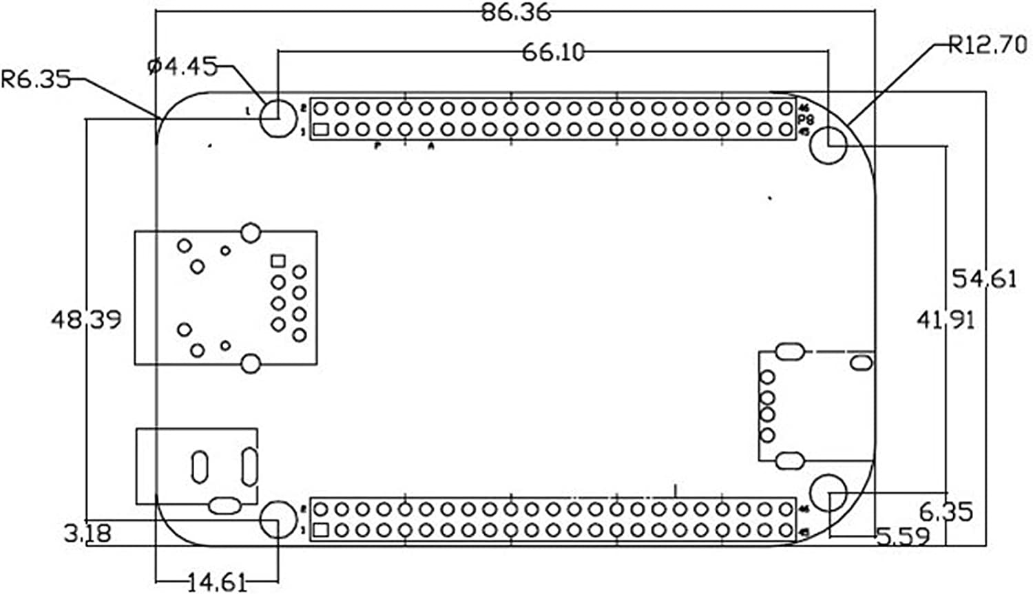 Carte de développement informatique monocarte eleduino BeagleBone Black Rev C (4G) – Image 5