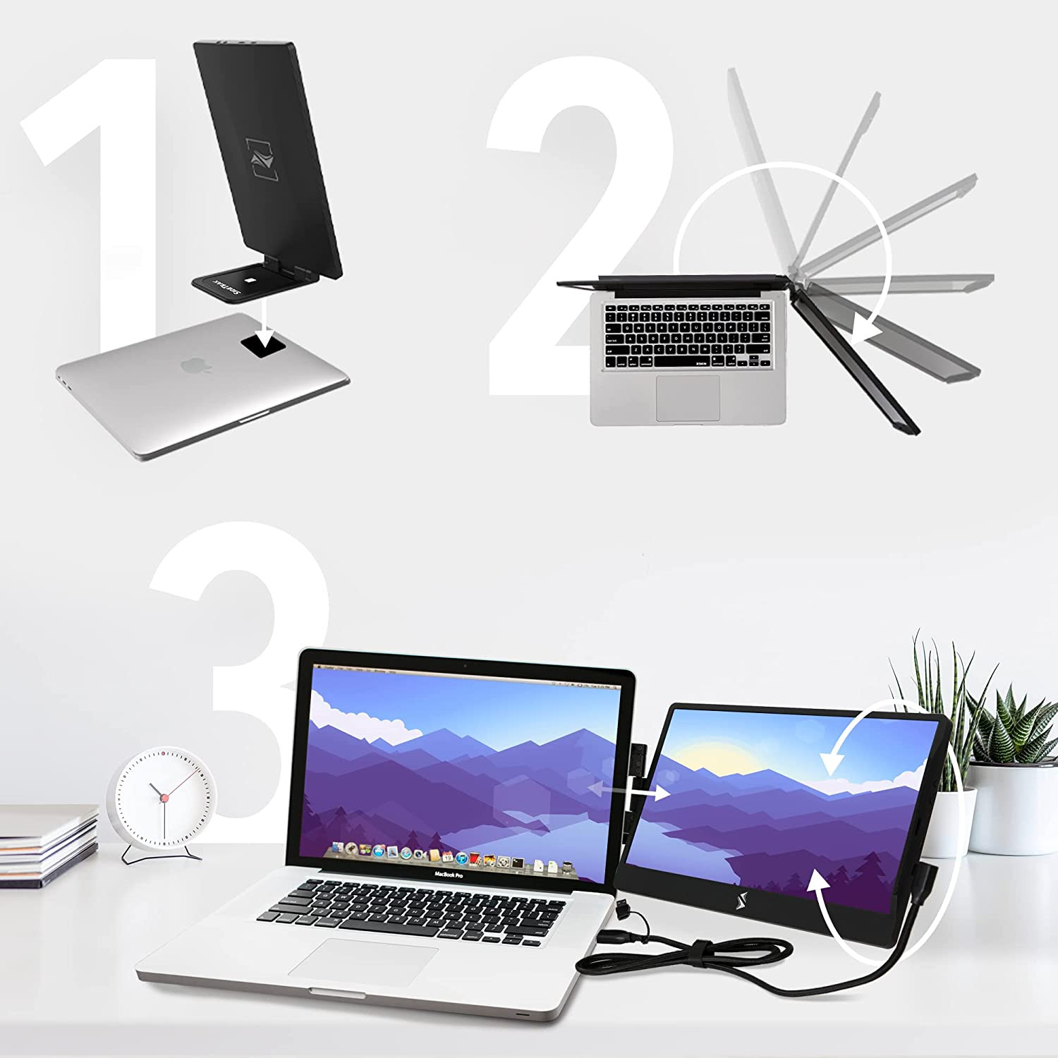 Ecran d'ordinateur portable | Compatible avec Mac, PC et Chrome | Alimenté par USB ou Mini HDM – Image 3