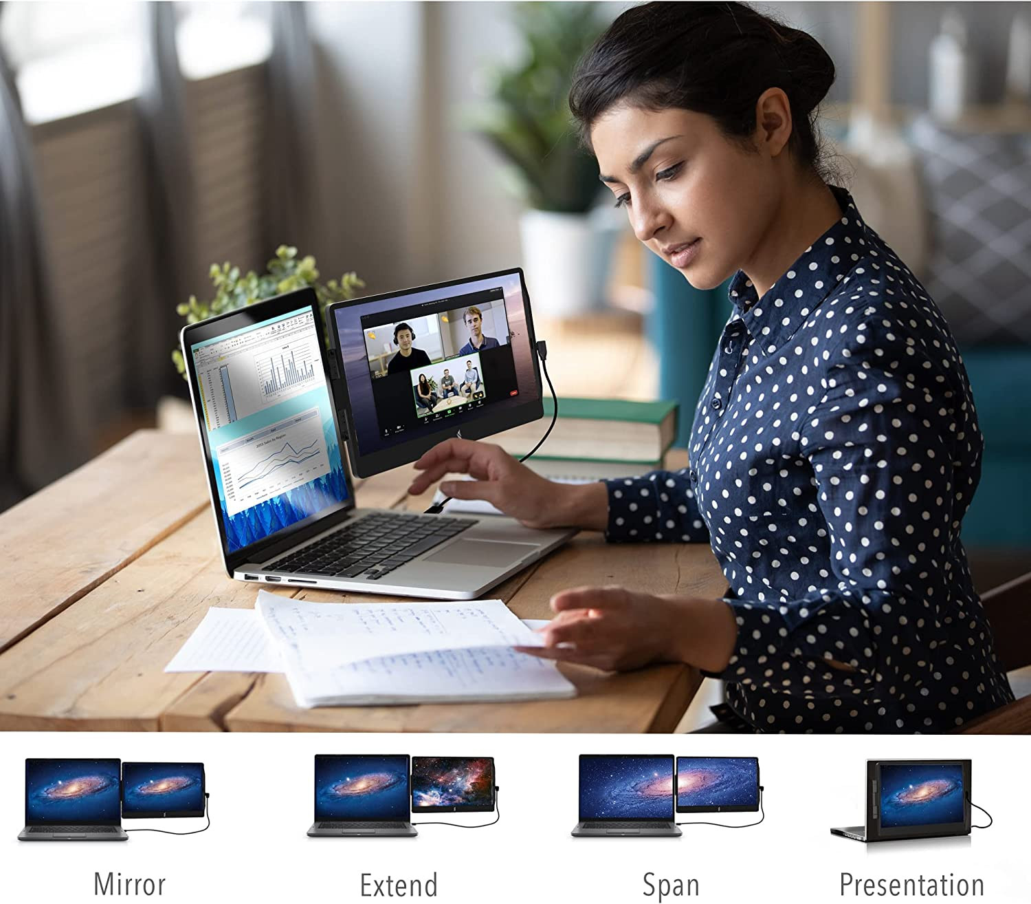 Ecran d'ordinateur portable | Compatible avec Mac, PC et Chrome | Alimenté par USB ou Mini HDM – Image 6