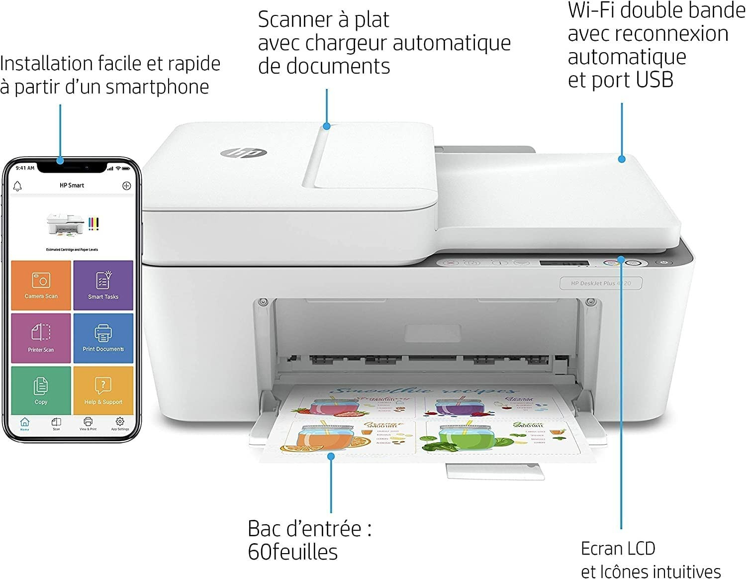 HP Deskjet Plus 4120 Imprimante tout-en-un Jet d'encre couleur – Image 4
