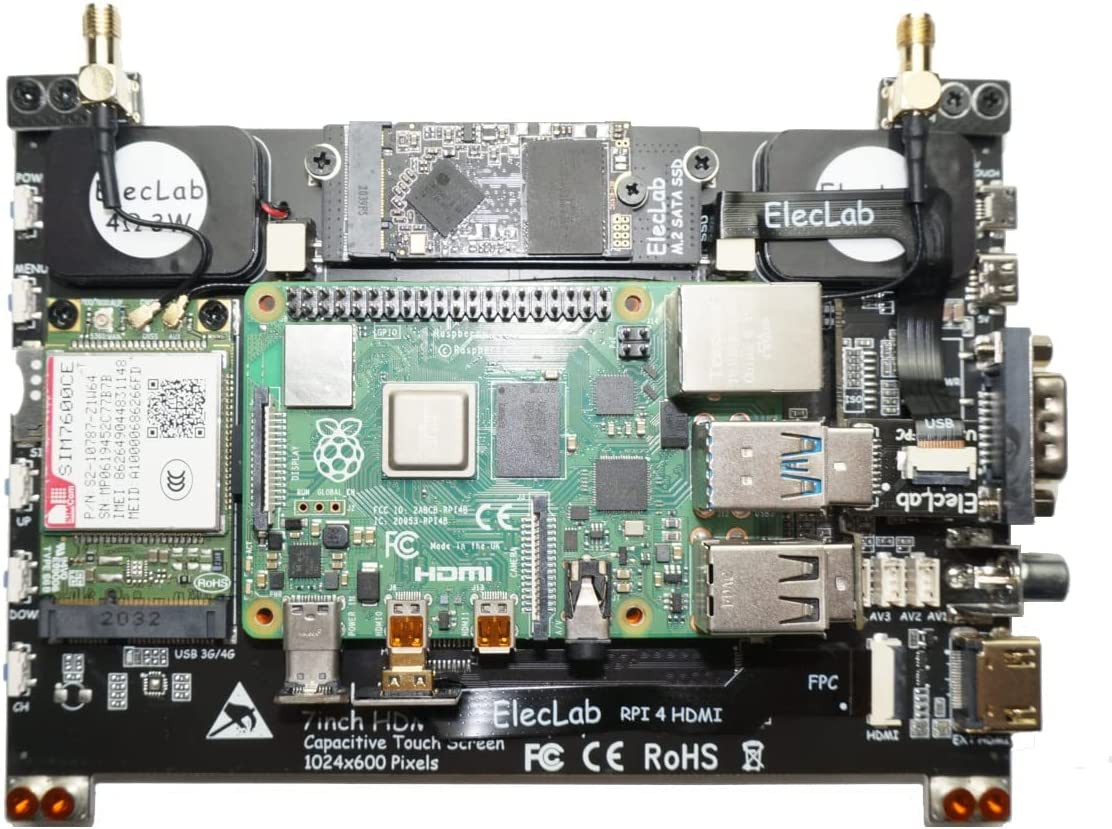 ElecLab Raspberry Pi Écran Tactile Moniteur 7 Pouces HDMI Écran LCD Capacitif 1024x600 – Image 5