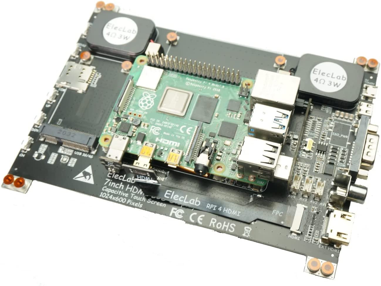 ElecLab Raspberry Pi Écran Tactile Moniteur 7 Pouces HDMI Écran LCD Capacitif 1024x600 – Image 4