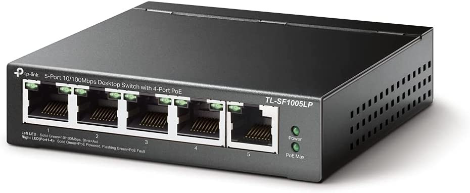 TP-Link Switch PoE (TL-SF1005LP) 5 ports 10/100M, 4 ports PoE, 41W – Image 2