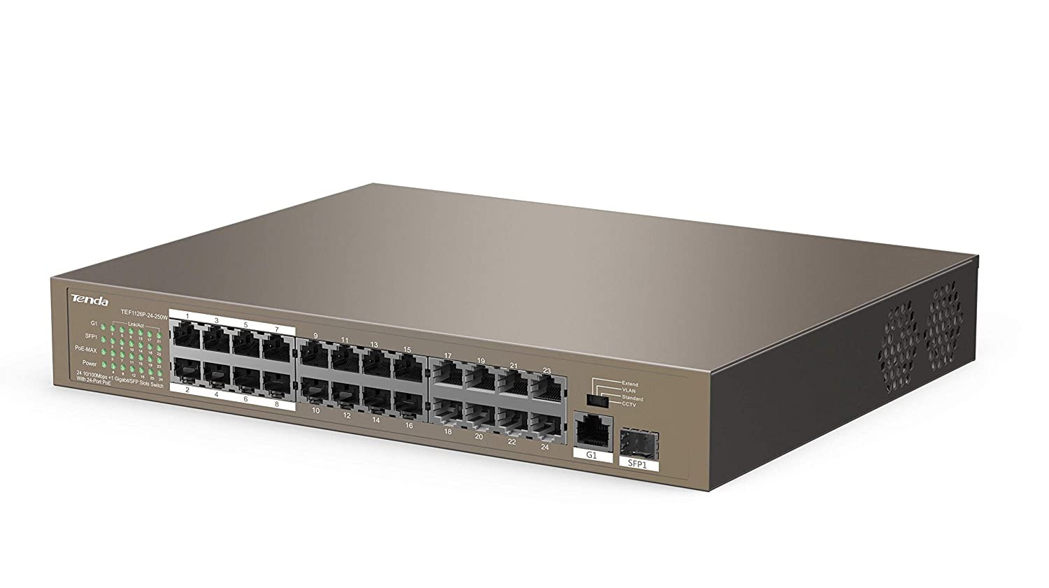 Tenda SWITCH TEF1126P-24-250W Switch 24 ports PoE+ manageable