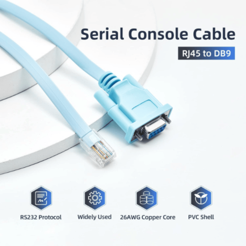 Alternative view of CABLE CONSOLE RJ45 TO DB9 / DB9 TO RJ45 1.8M / RS-RJ45DB9
