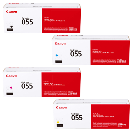 CARTOUCHE DE TONER CANON 055 ORIGINAL NOIR/CYAN/MAGENTA/JAUNE