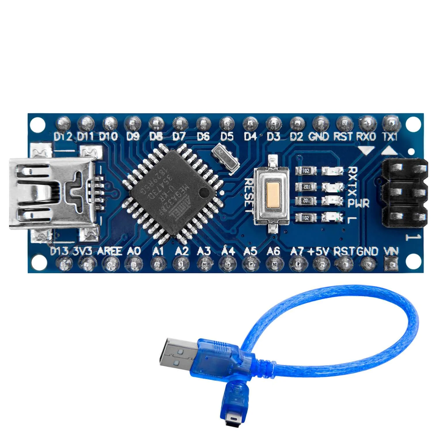 Carte à puce Nano V3.0 CH340, Atmega328P (Mini-USB)