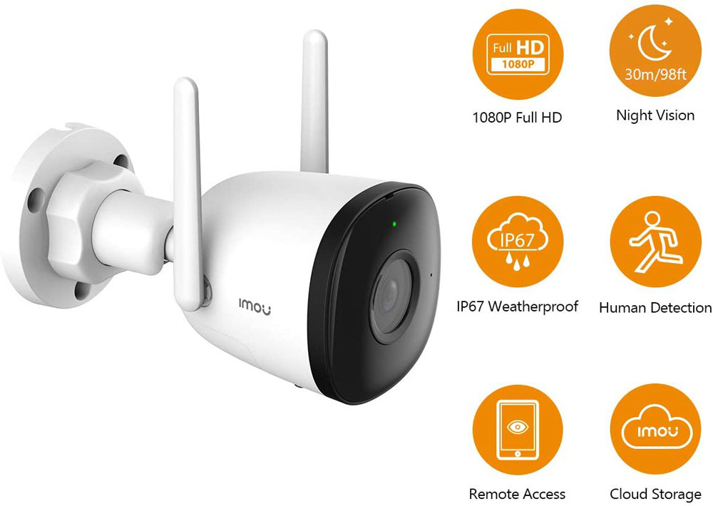 IMOU BULLET 2C OUTDOOR SMART SECURITY CAMERA 2MP IPC-F22P – Image 3