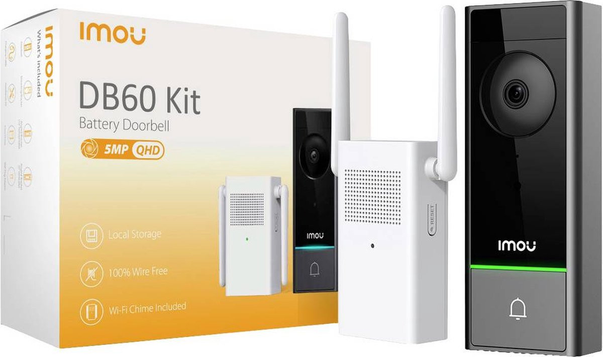 IMOU DB60 KIT BATTERY DOORBELL 5 MP DORBELL KIT-A