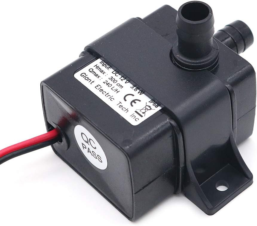 Pompe à eau submersible sans balais ultra-silencieuse AD20P-1230C, 12 V CC, 3 m, 240 l/h, avec câble de 45 cm – Image 5