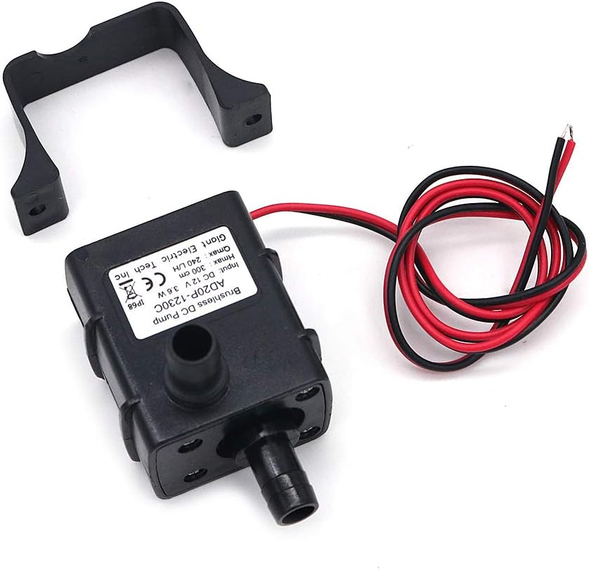 Pompe à eau submersible sans balais ultra-silencieuse AD20P-1230C, 12 V CC, 3 m, 240 l/h, avec câble de 45 cm