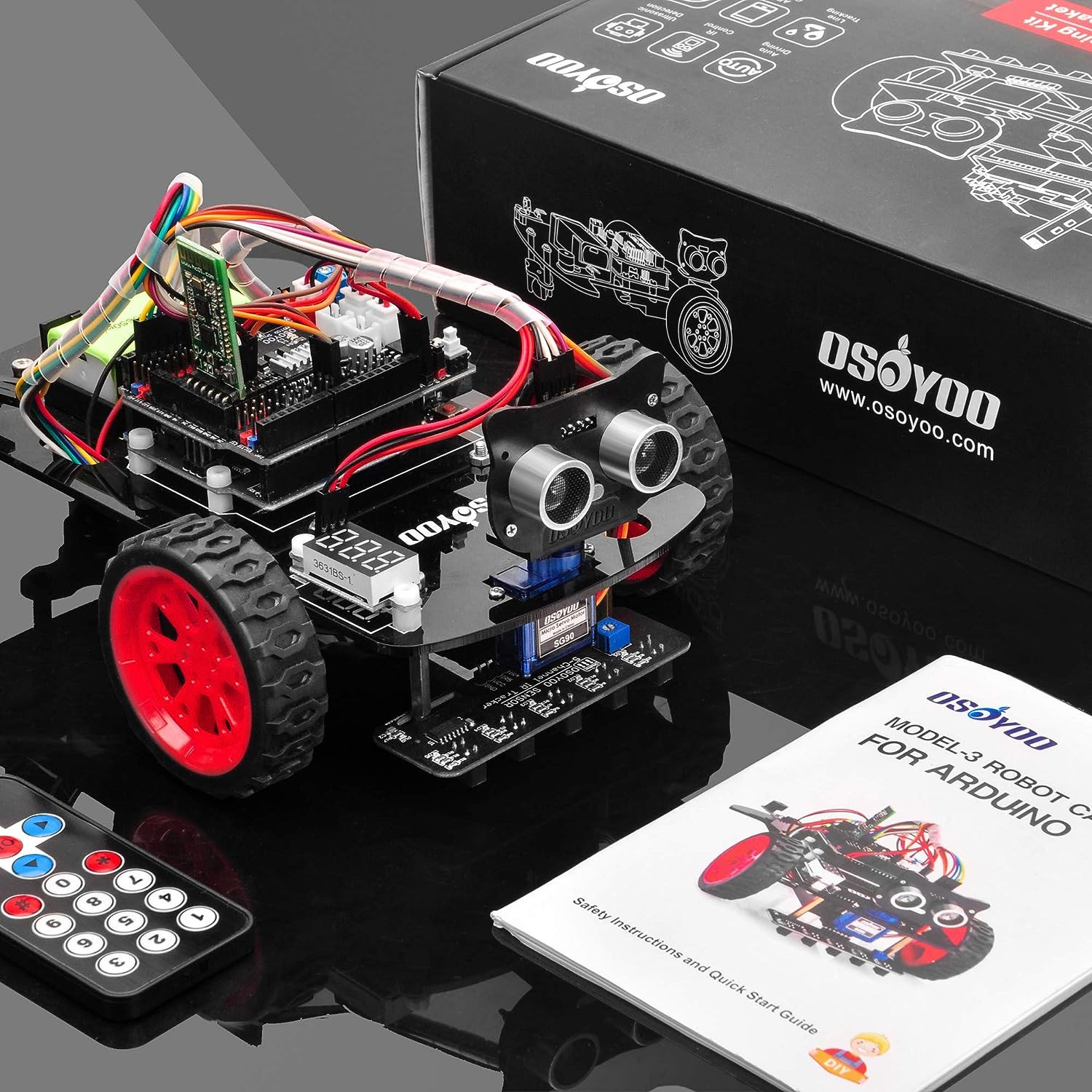 Kit de voiture robot intelligent OSOYOO pour Arduino pour adultes et enfants – Image 9