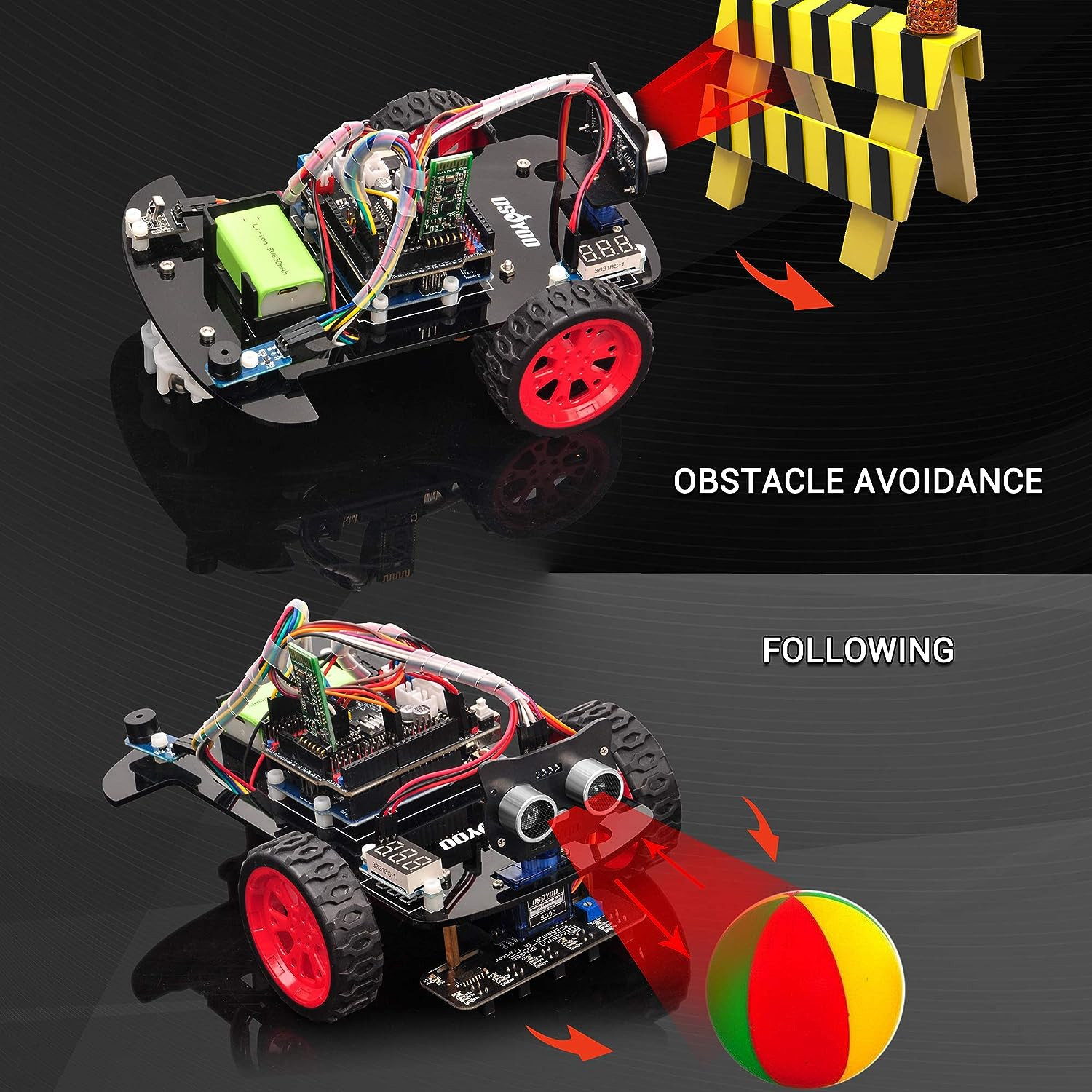 Kit de voiture robot intelligent OSOYOO pour Arduino pour adultes et enfants – Image 4