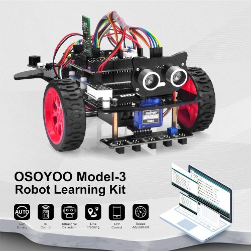 Alternative view of Kit de voiture robot intelligent OSOYOO pour Arduino pour adultes et enfants