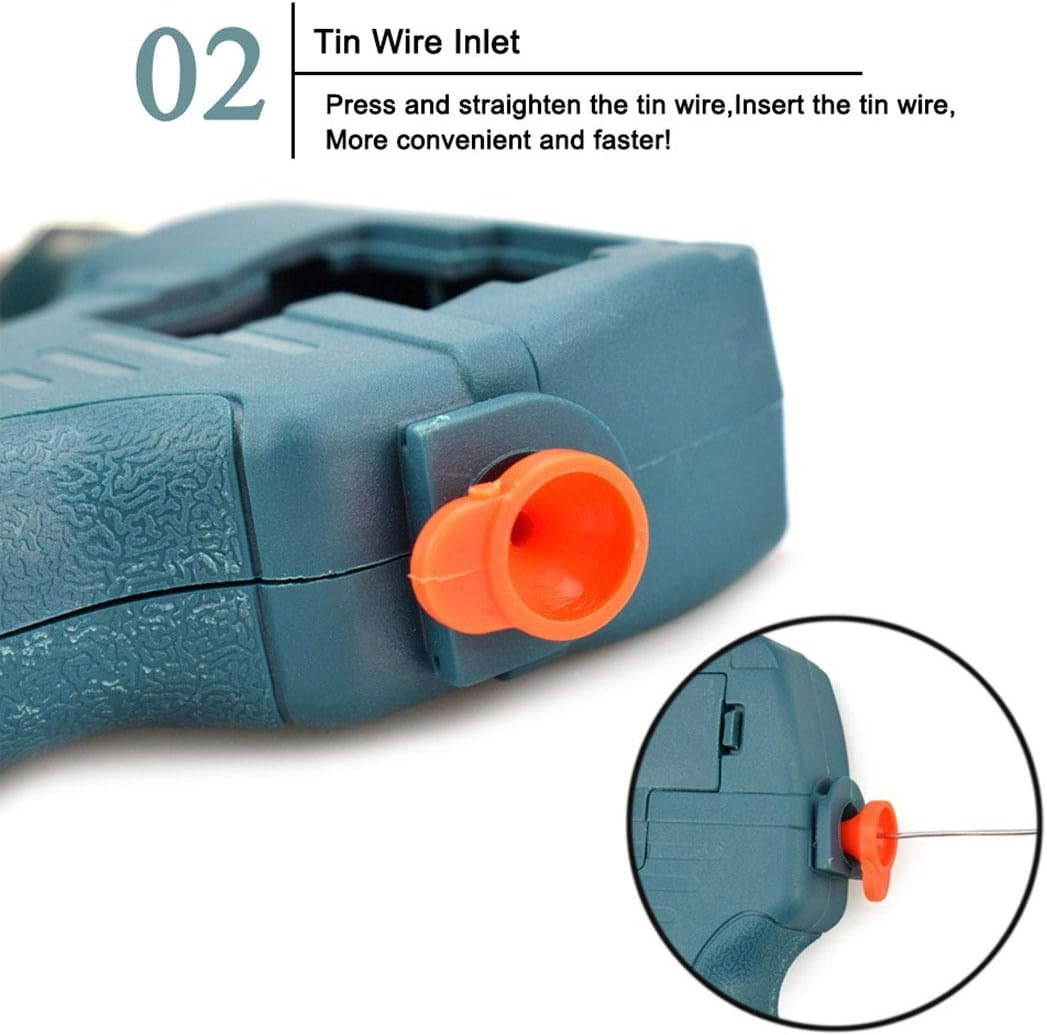 Pistolet à souder portatif à chauffage interne et fer à souder, ensemble 60 W, vert (norme UE) – Image 5