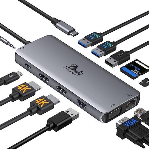 Alternative view of ADAPTER TYPE-C TO HDMI 12 IN 1 / RS-TCHD12IN1