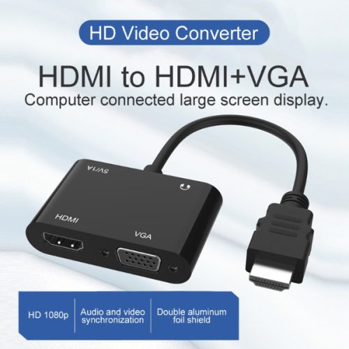 Alternative view of CONVERTISSEUR HDMI TO HDMI+VGA / RS-HDHDVGA