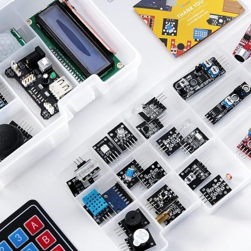 ELEGOO Kit de modules de capteurs 37 en 1 amélioré avec tutoriel compatible avec Arduino IDE UNO R3 MEGA Nano