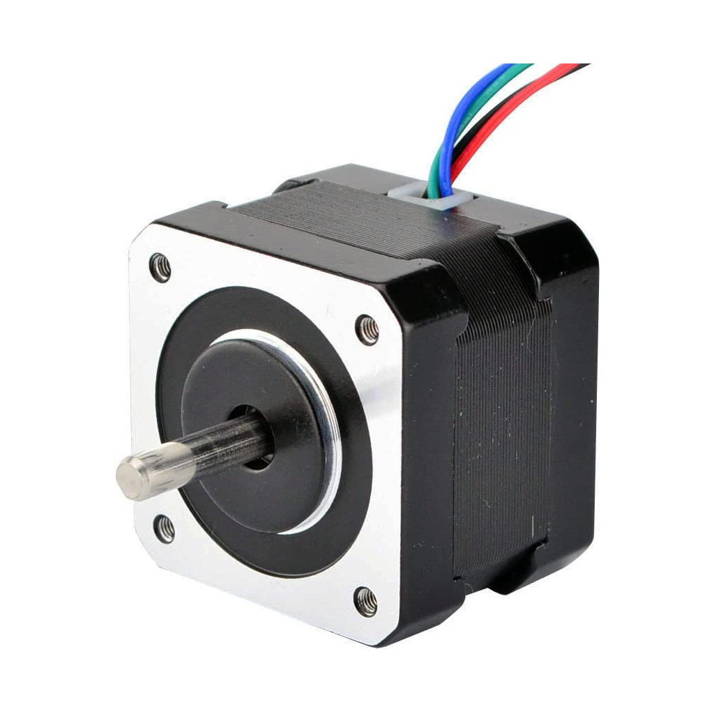 Moteur pas à pas Nema 17 à double arbre 1.8deg 26ncm/37oz.in 12v 0.4a 42x42x34mm 4 fils – Image 3