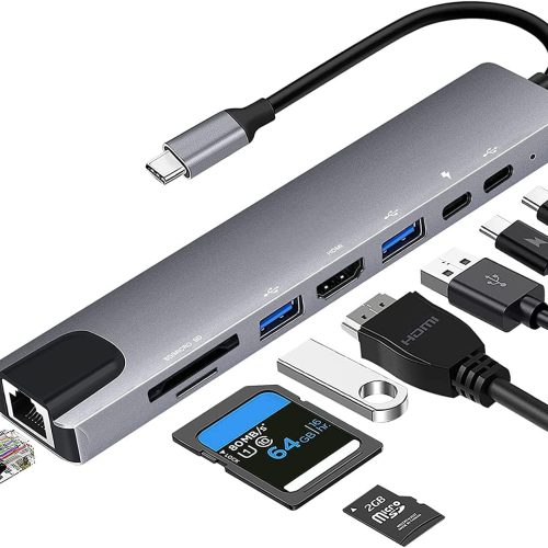 ADAPTER TYPE-C TO HDTV 8 IN 1 / RS-TCHD8IN1