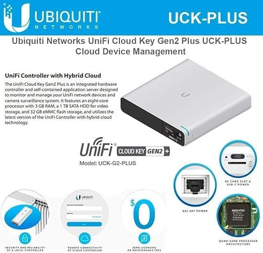 UBIQUITI UNIFI CLOUD KEY GEN2 PLUS / UCK-G2-PLUS – Image 3